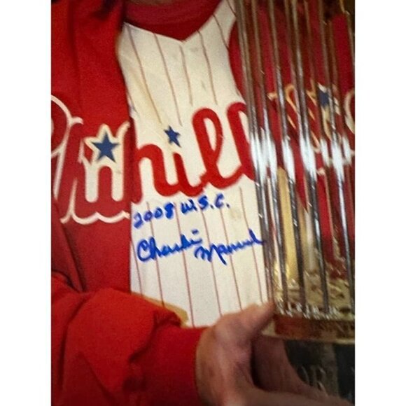 Charlie Manuel signed 2008 WSC autographed Philadelphia Phillies 16x20 Photo JSA - Picture 3 of 4